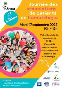 Affiche 2ème édition de la journée des associations de patients en hématologie